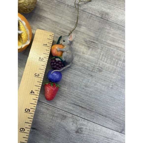 Heirloom Ornaments From Ashton Drake Sweet Surprises Set Of 3 Mice Squirrel Nut - Picture 7 of 7